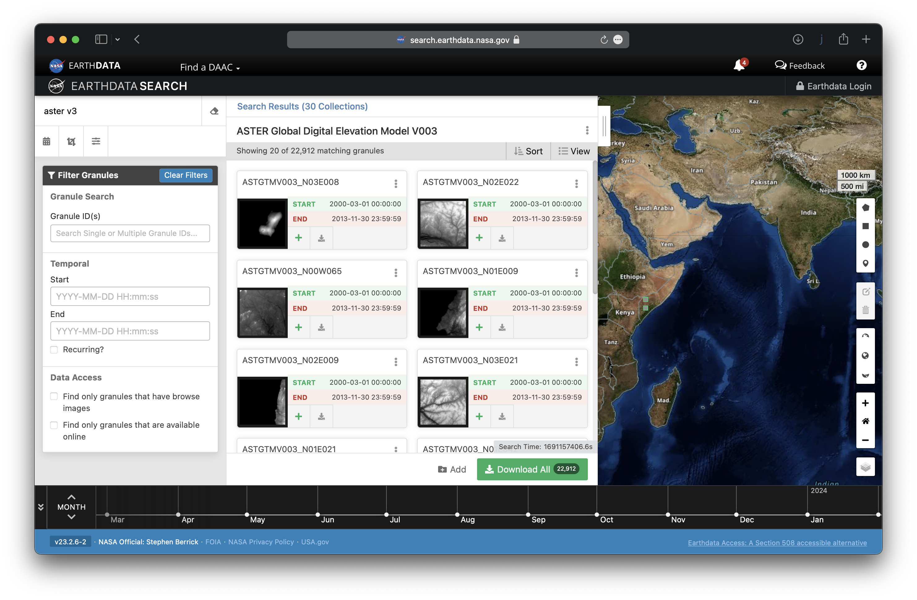 Earthdata ASTER DEM